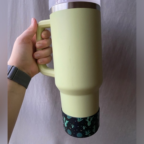 Neon Green and Fuchsia Pink Stanley Cup with Cactus Boot - Picture 11 of 14